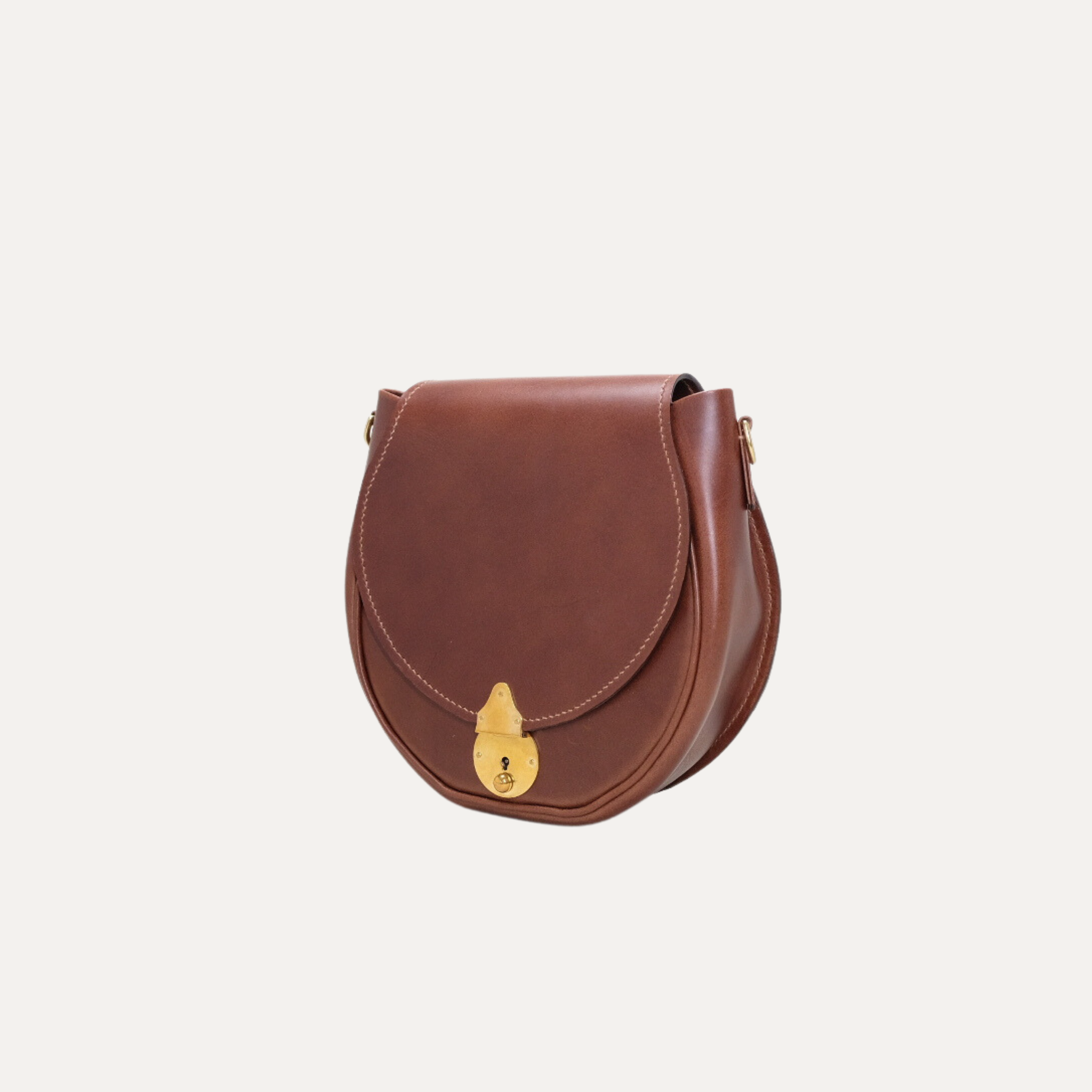 Walnut Italian Leather Saddle Bag Made in Australia