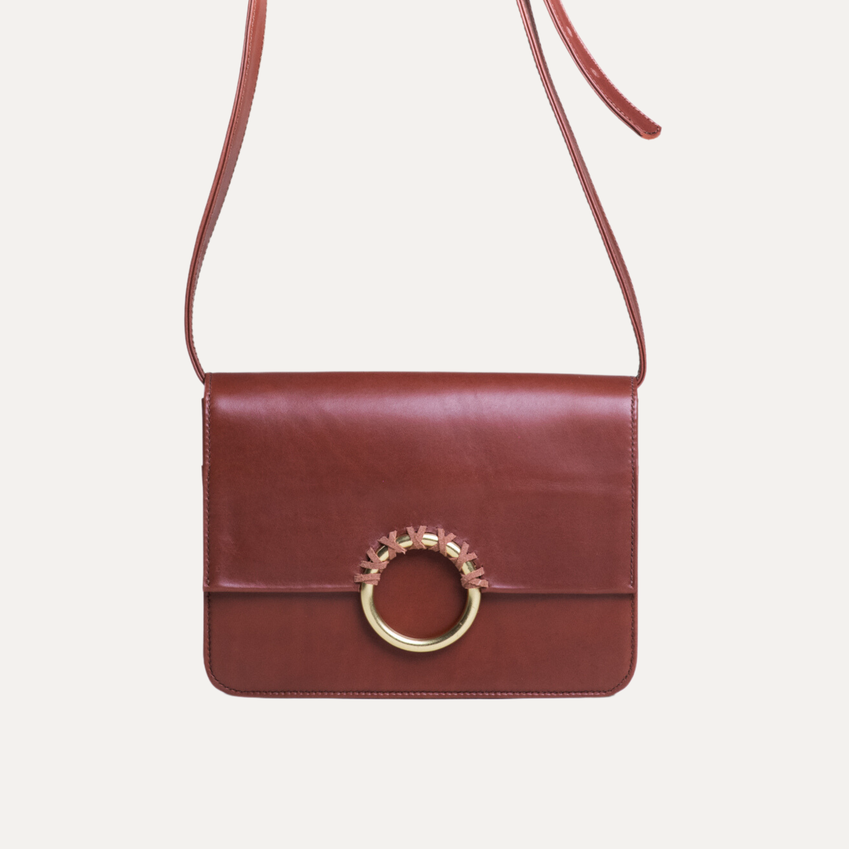 Chestnut Brown Leather Luxury Shoulder Bag Made in Australia